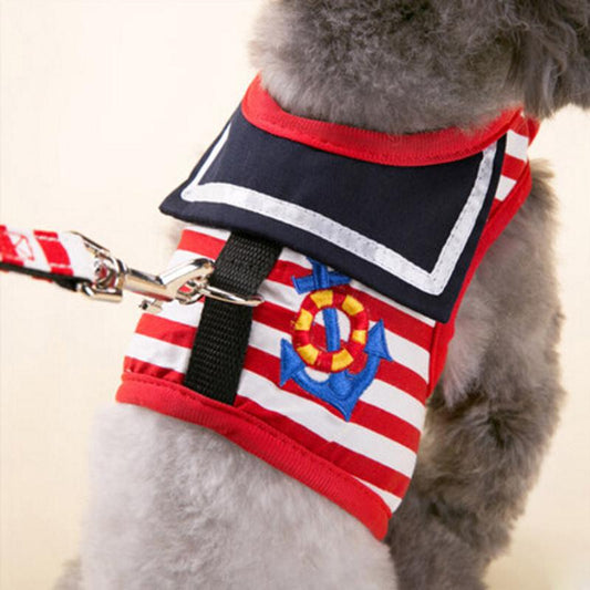 Sailor Inspired Pet Harness Vest