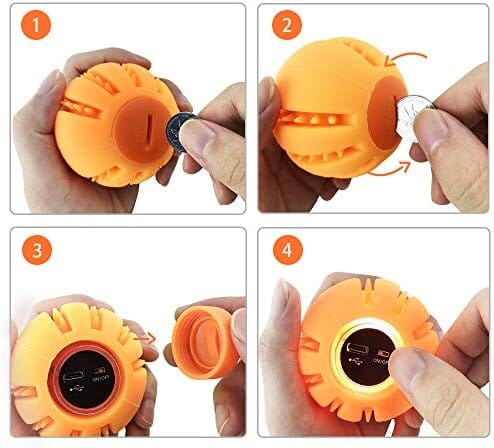 Silicon Glowing Dog Toy Ball at Night with USB Rechargeable