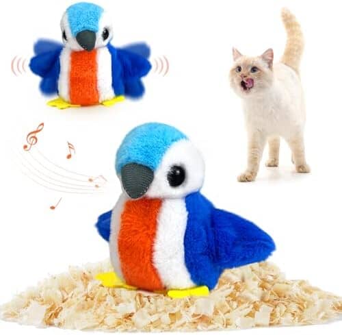 Simulated Chirping Bird Interactive Toy for All Breeds Cat Kicker Catnip Toys