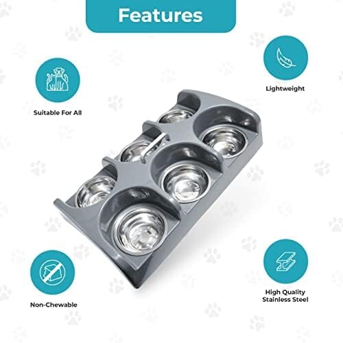 Six Bowl Puppy Kitten Feeder Station