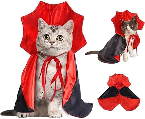 Small Halloween Pet Cape Costume Cat Vampire Cloak Cat Wizard Outfit