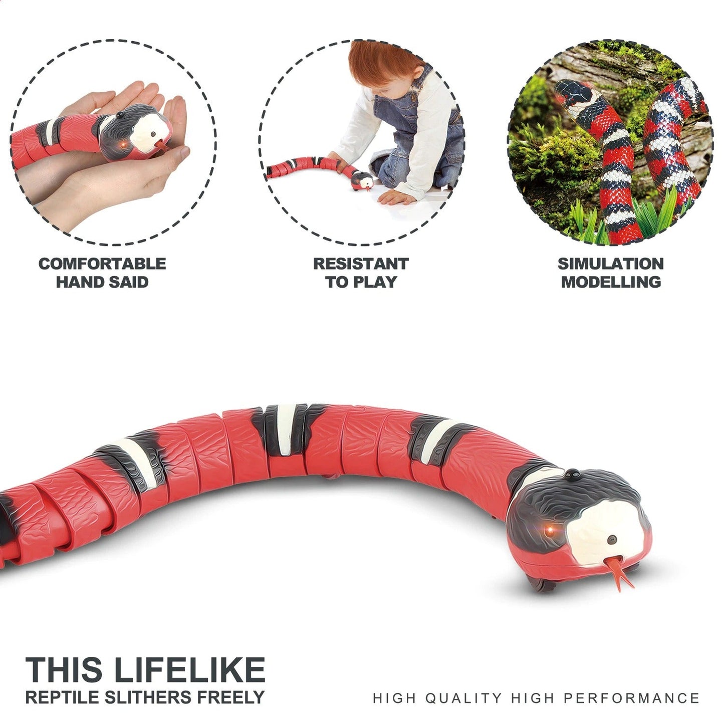 Snake Cat Toy - Interactive Rechargeable Snake Toy