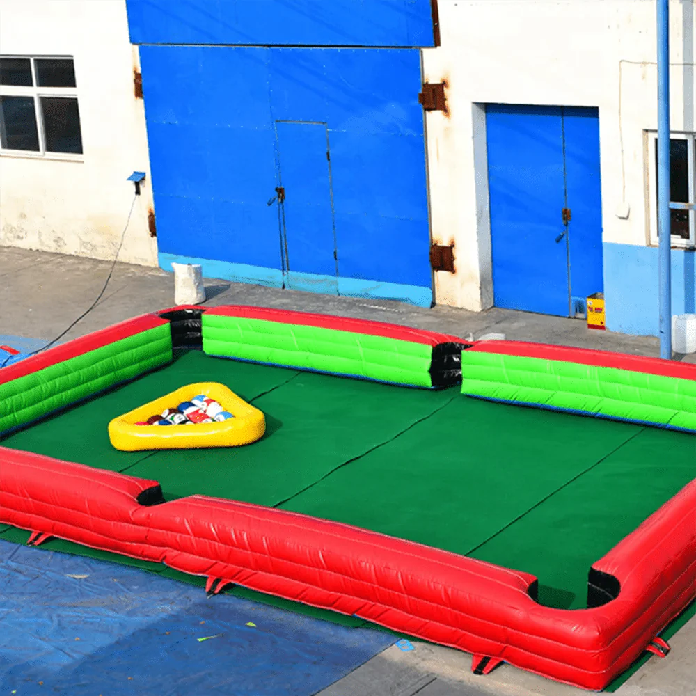 SnookBall Carnival Game Set - Inflatable Snooker Table with Balls