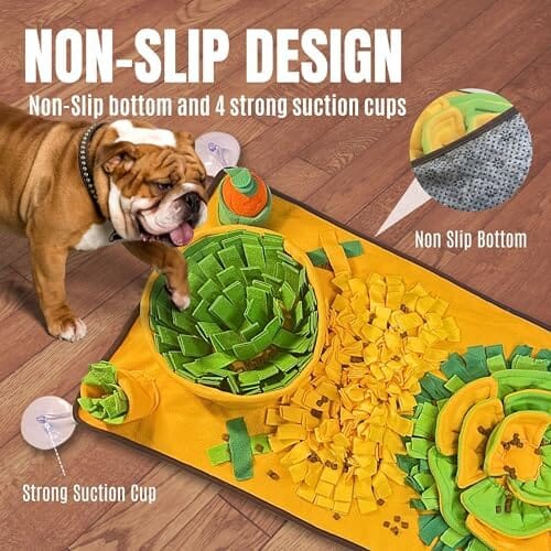 Snuffle Mat for Dogs Large Dog Snuffle Mat with Squeaky Plush Carrot Toy