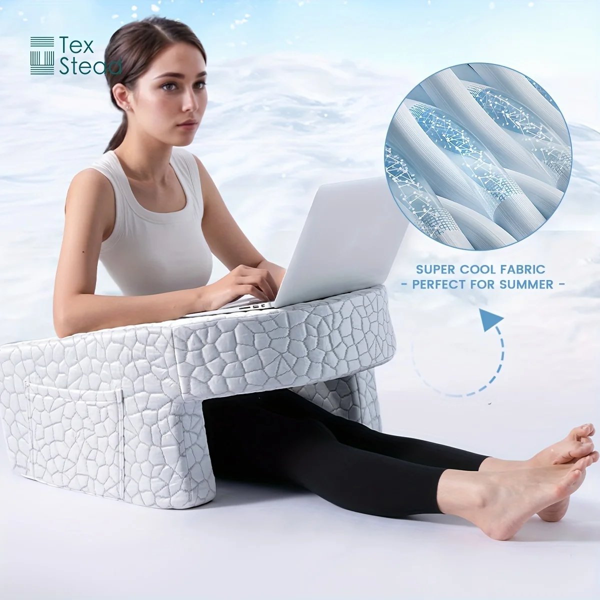 Soft Reading Pillow with Arm Rest Lap Desk Pillow for Working