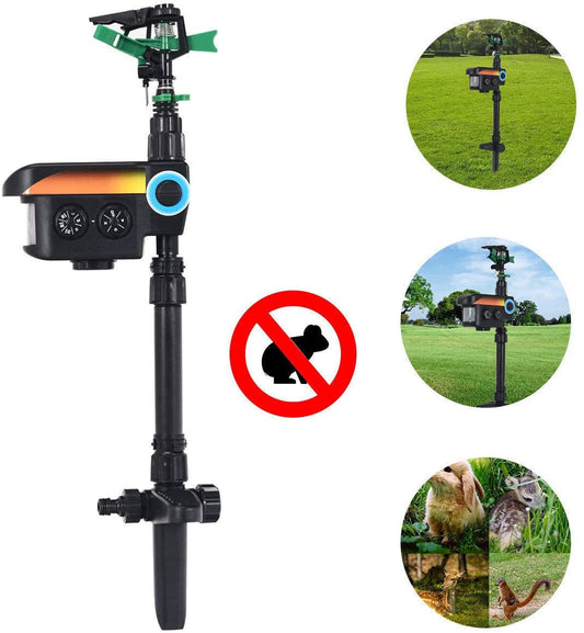 Solar Powered Motion Activated Animal Repellent Garden Sprinkler