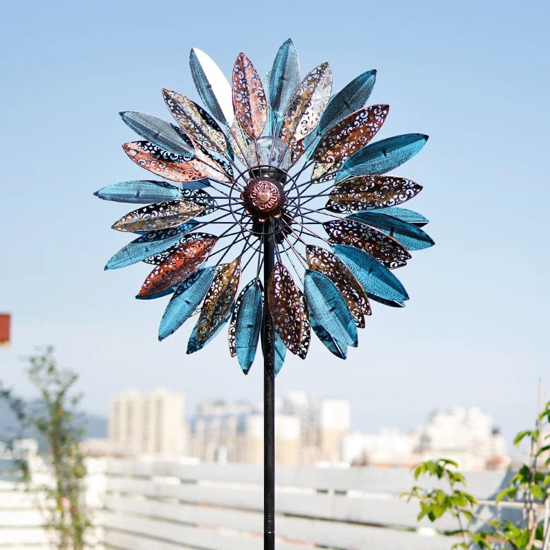 SolarSpin: Outdoor Windmill Decor with Solar Lights