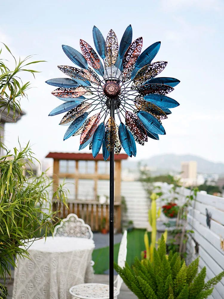 SolarSpin: Outdoor Windmill Decor with Solar Lights