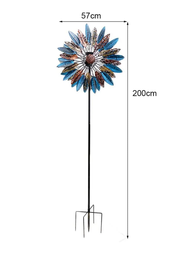 SolarSpin: Outdoor Windmill Decor with Solar Lights
