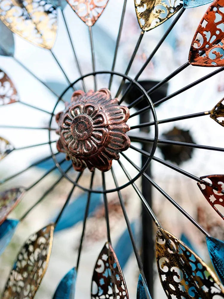 SolarSpin: Outdoor Windmill Decor with Solar Lights