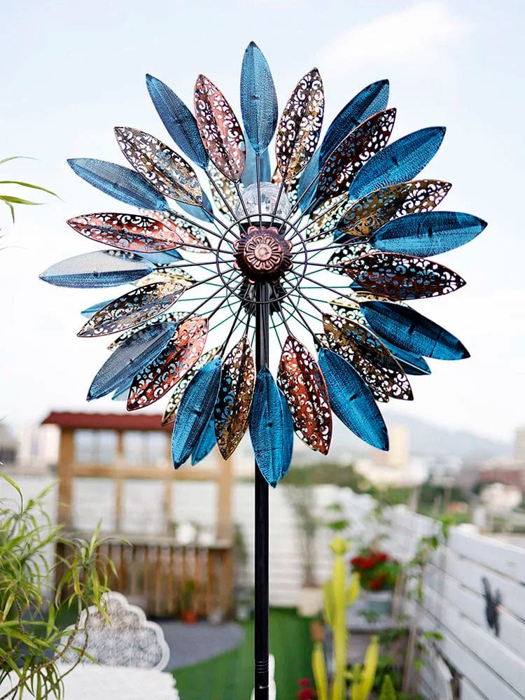 SolarSpin: Outdoor Windmill Decor with Solar Lights