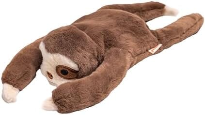 Squeaky Disk & Built-in Rope Dog Plush Toy for Dogs of All Breeds (Sloth)