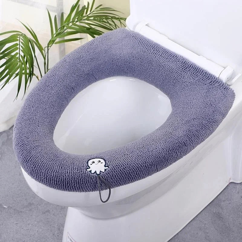 Thicker Bathroom Toilet Seat Cover Pads - Soft Warmer Toilet Seat Cushion