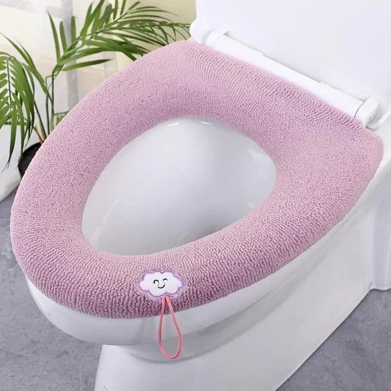 Thicker Bathroom Toilet Seat Cover Pads - Soft Warmer Toilet Seat Cushion