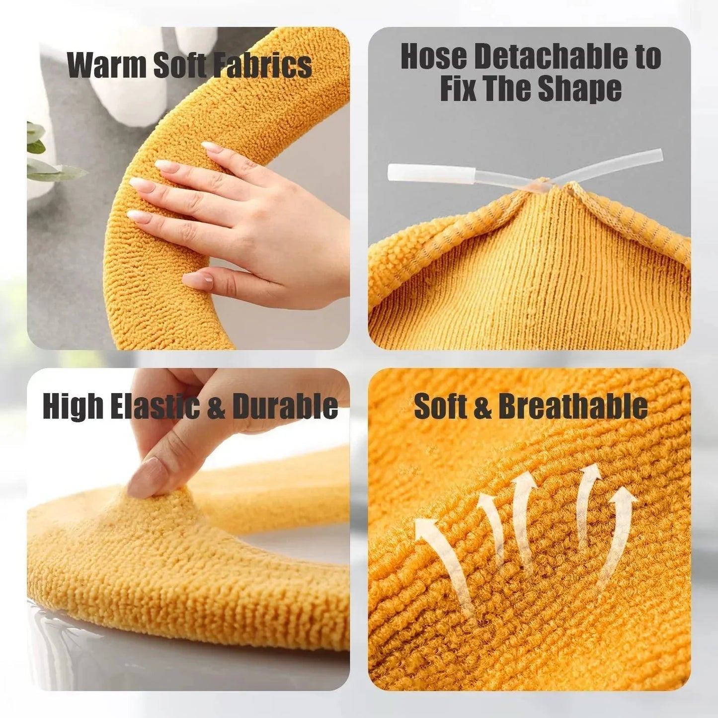 Thicker Bathroom Toilet Seat Cover Pads - Soft Warmer Toilet Seat Cushion