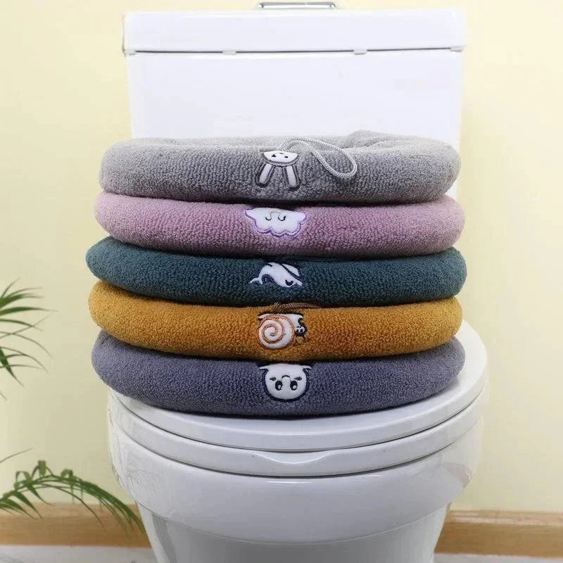 Thicker Bathroom Toilet Seat Cover Pads - Soft Warmer Toilet Seat Cushion