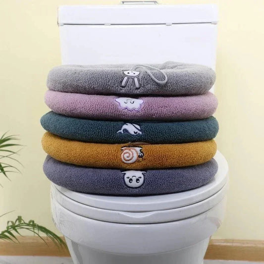 Thicker Bathroom Toilet Seat Cover Pads - Soft Warmer Toilet Seat Cushion
