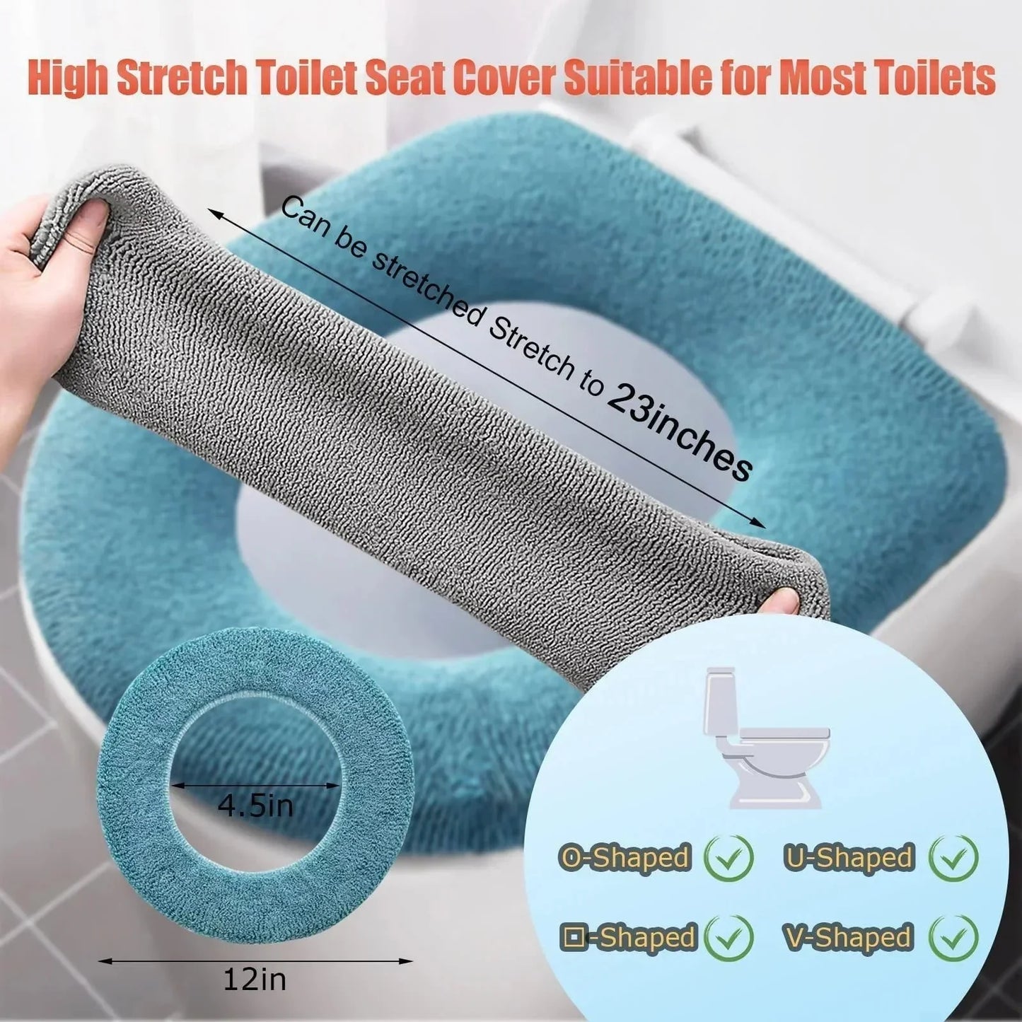 Thicker Bathroom Toilet Seat Cover Pads - Soft Warmer Toilet Seat Cushion