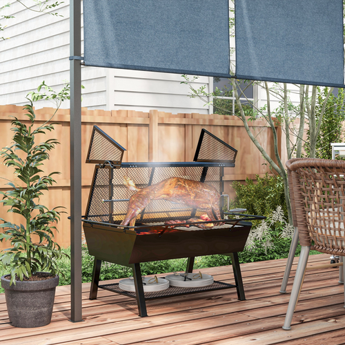 3-in-1 BBQ Rotisserie: Grill, Roaster & Fire Pit