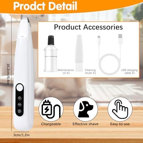 Upgraded Dog Trimmer with LED Light