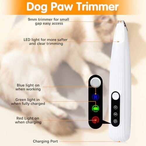 Upgraded Dog Trimmer with LED Light