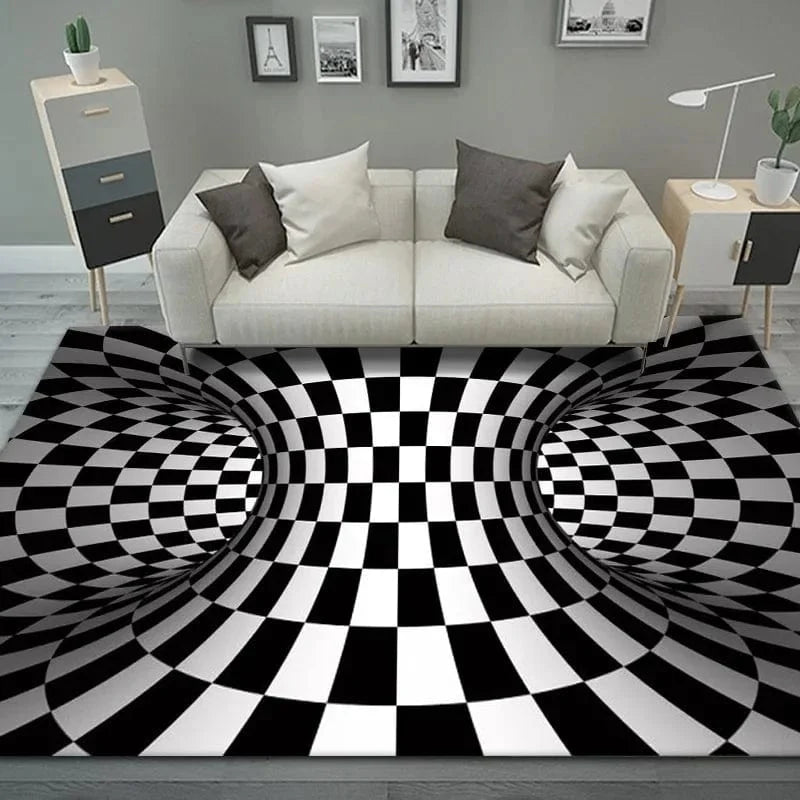 VortexVista: 3D Geometric Optical Illusion Rug