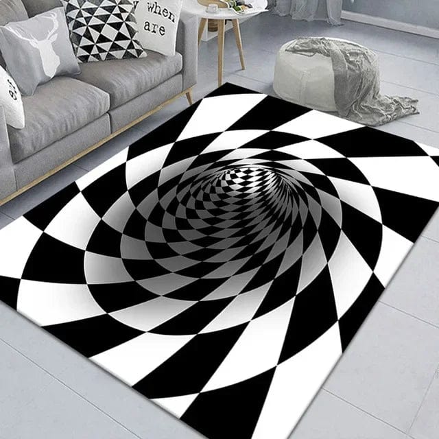 VortexVista: 3D Geometric Optical Illusion Rug