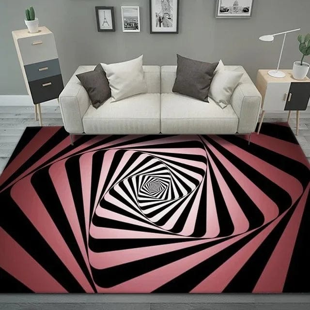 VortexVista: 3D Geometric Optical Illusion Rug