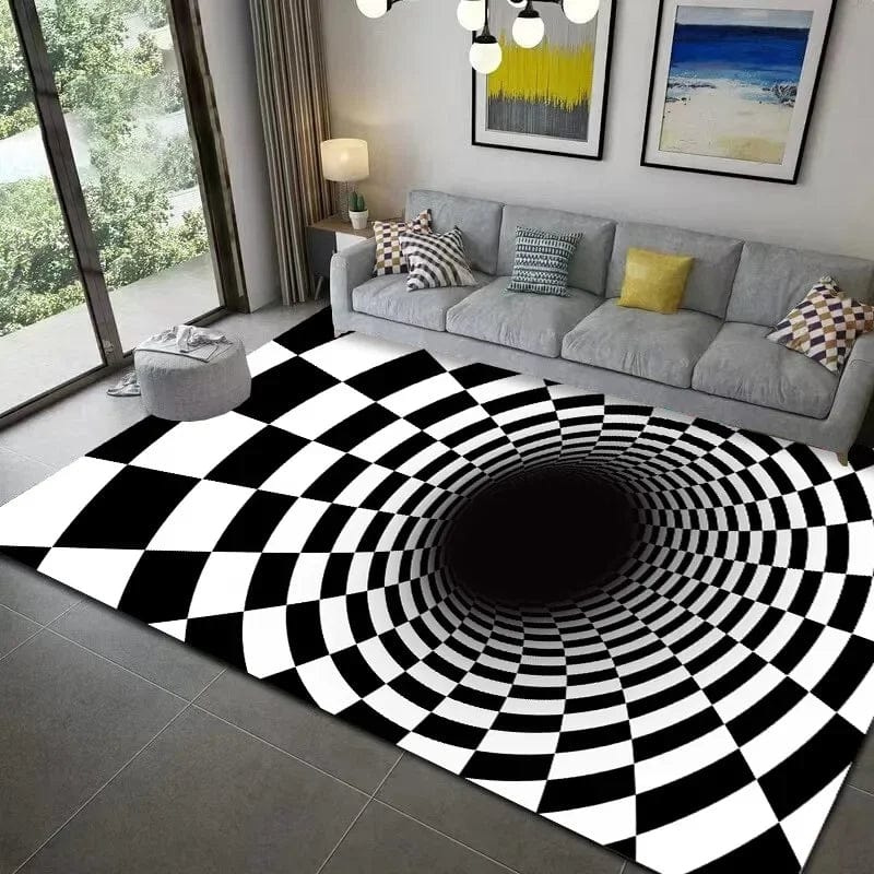 VortexVista: 3D Geometric Optical Illusion Rug
