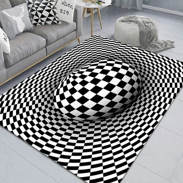 VortexVista: 3D Geometric Optical Illusion Rug