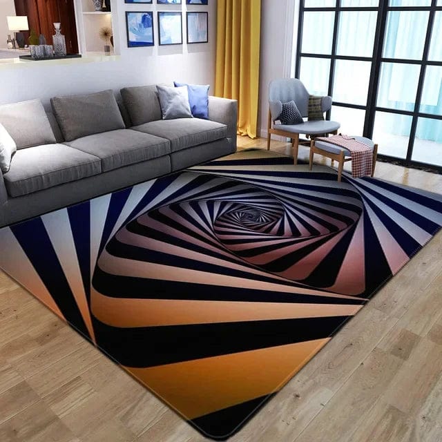 VortexVista: 3D Geometric Optical Illusion Rug