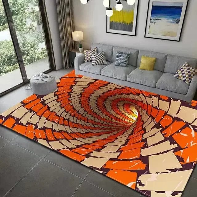 VortexVista: 3D Geometric Optical Illusion Rug