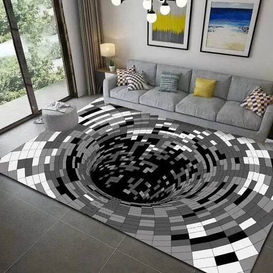 VortexVista: 3D Geometric Optical Illusion Rug