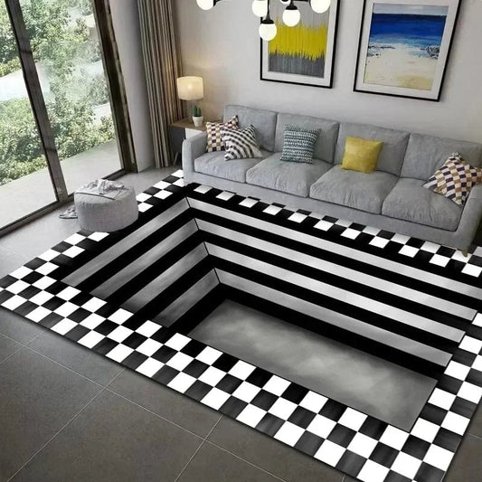 VortexVista: 3D Geometric Optical Illusion Rug