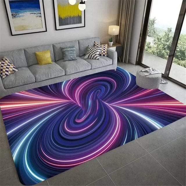 VortexVista: 3D Geometric Optical Illusion Rug