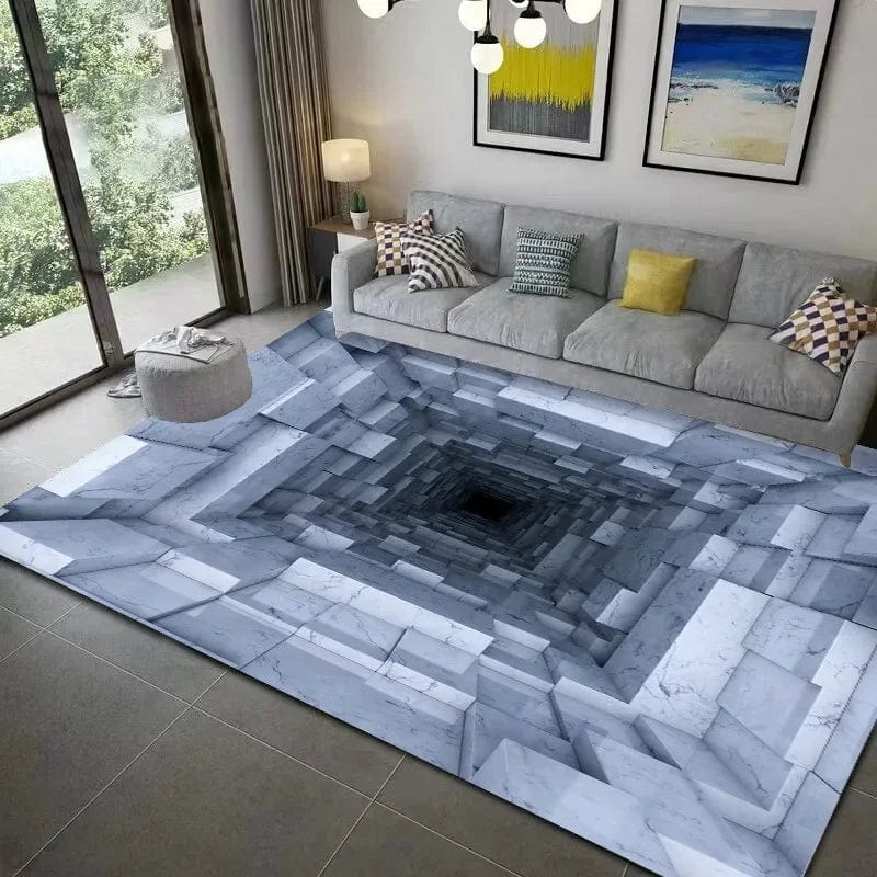 VortexVista: 3D Geometric Optical Illusion Rug
