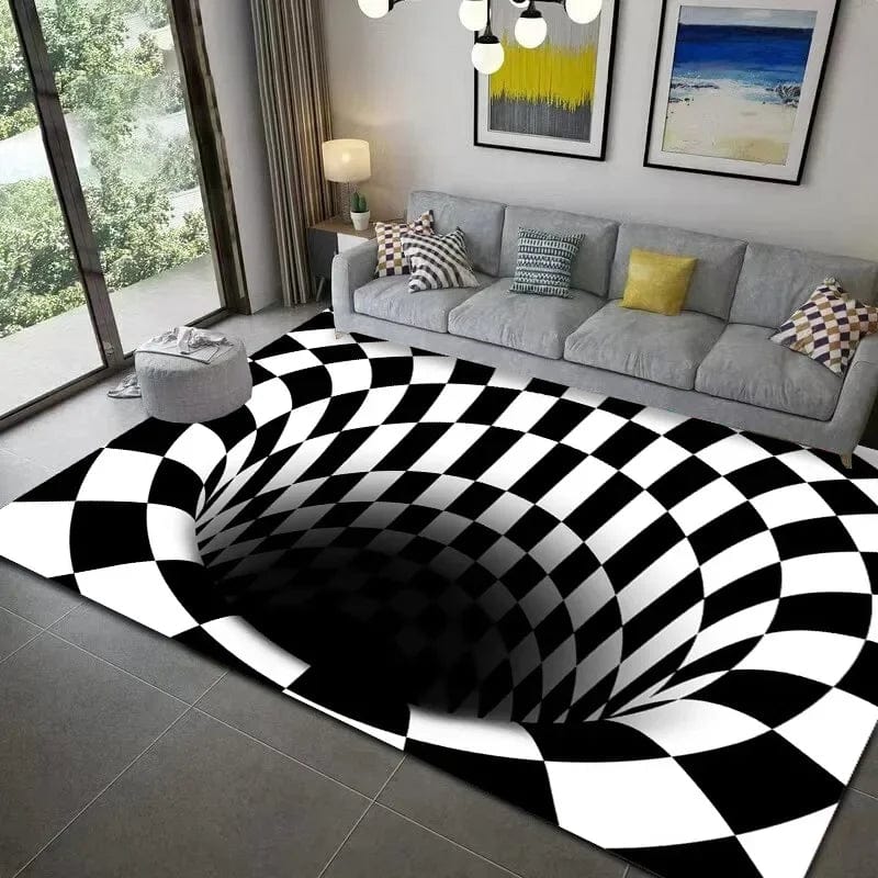 VortexVista: 3D Geometric Optical Illusion Rug