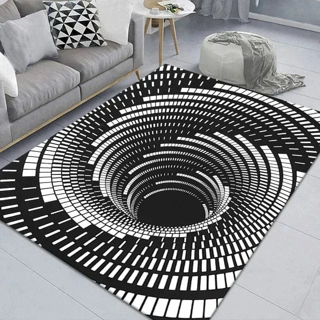 VortexVista: 3D Geometric Optical Illusion Rug