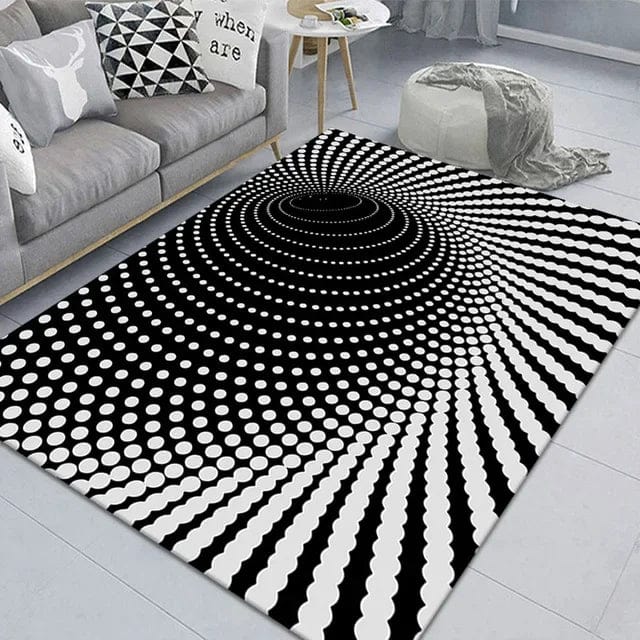 VortexVista: 3D Geometric Optical Illusion Rug