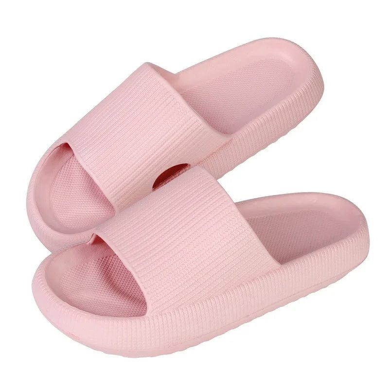 Women's Solid Summer Slippers - Men's Breathable Square Thick EVA Soft Flip-Flop