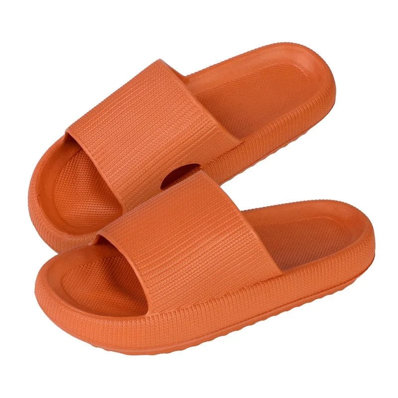 Women's Solid Summer Slippers - Men's Breathable Square Thick EVA Soft Flip-Flop