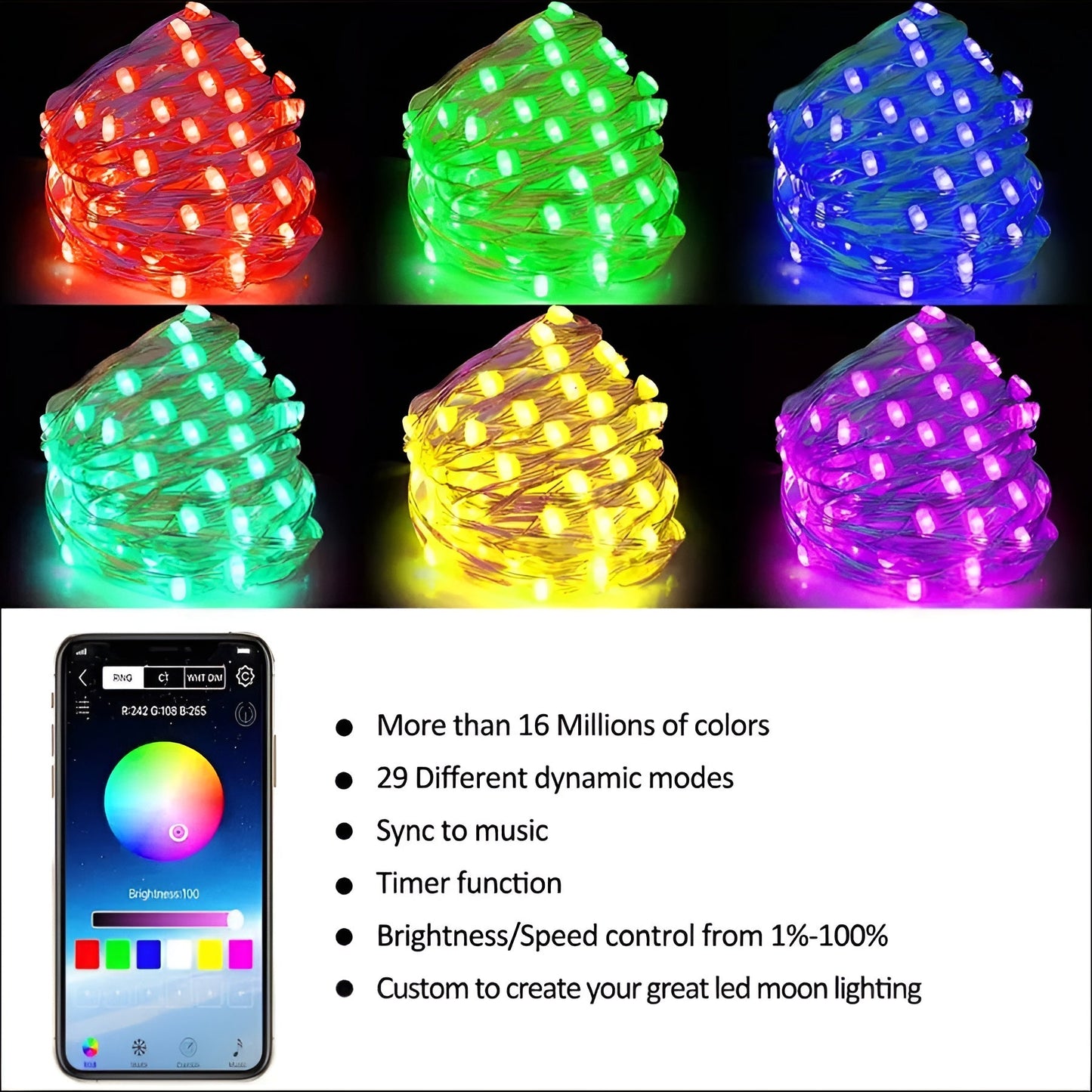 Smart LED Christmas Tree Lights