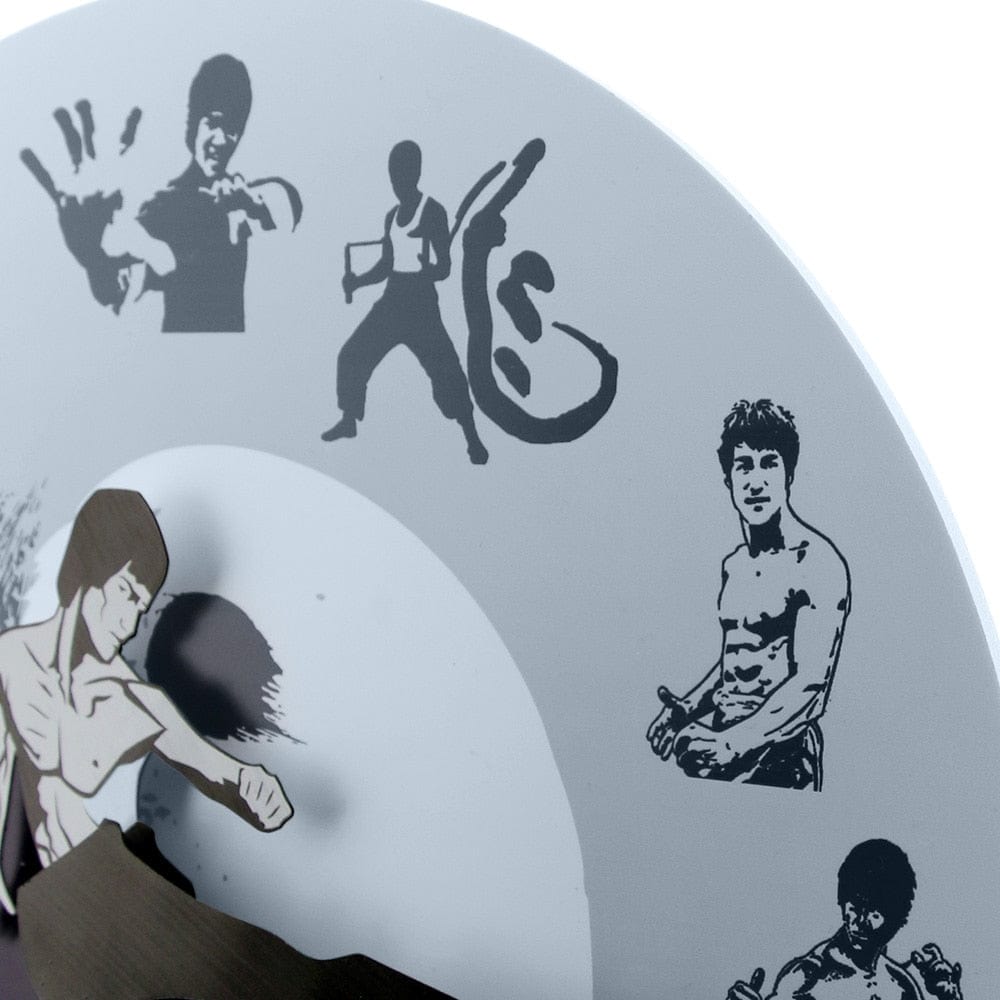 Yin Yang Bruce Lee Kung Fu Wall Clock