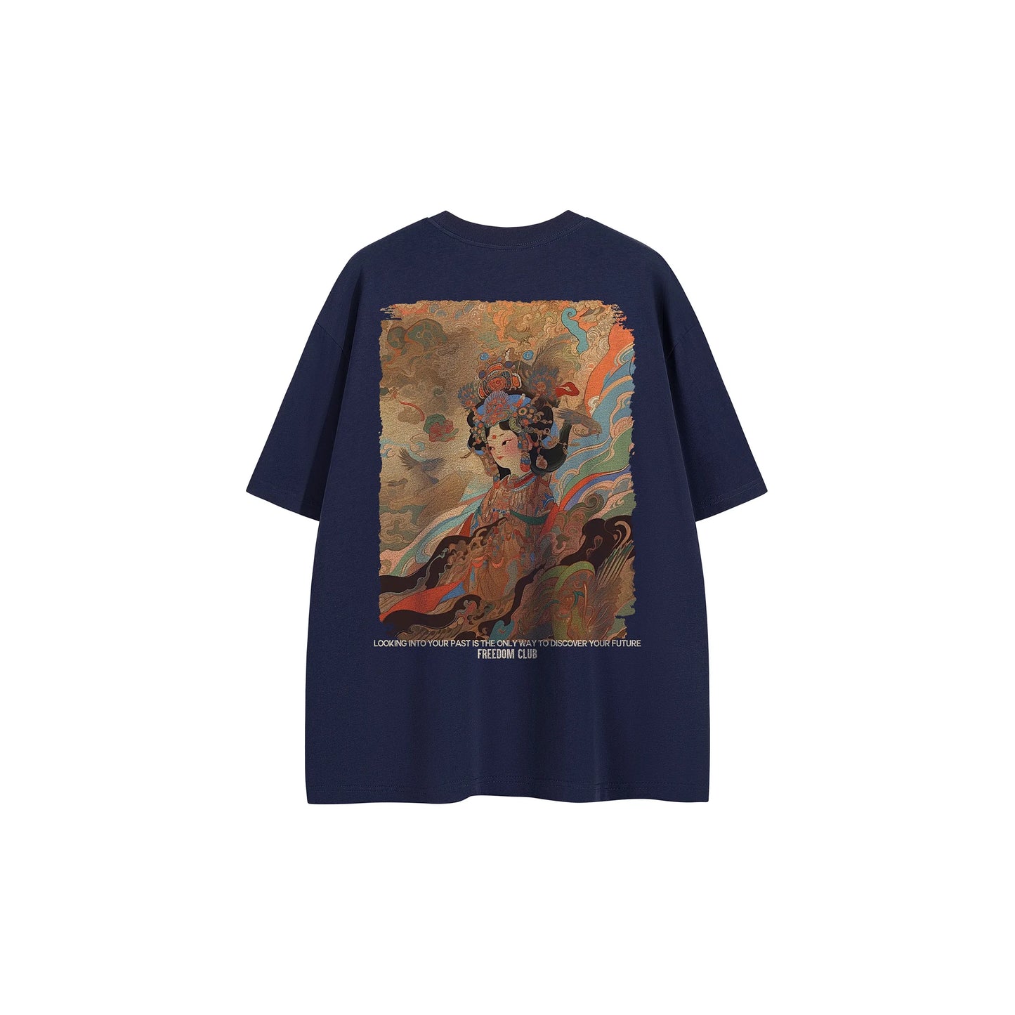 SWAMP AREA© - American High Street - Vintage Portrait Oil Painting Design -  Loose-Fit Drop-Shoulder  Short-Sleeve T-Shirt