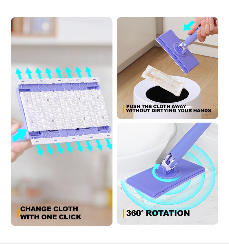 2024 New One-Press Clipping Mop
