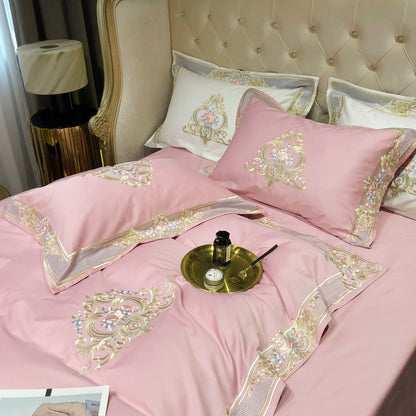 Prarie Pink Duvet Cover Set (Long-staple Sateen Cotton)
