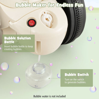 6V Electric Kid Ride on Motorcycle with Bubble Maker