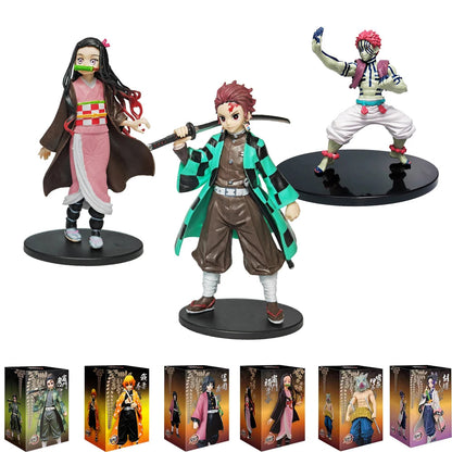 Ultimate Anime Demon Slayer Action Figures Set - Kamado Tanjirou, Nezuko, Zenitsu & Inosuke PVC Collectibles