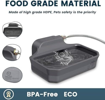 1 Gallon Dog Water Bowl for Outdoor