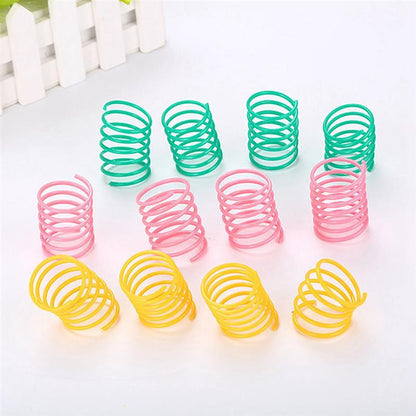 10pcs Cute Cat Spring Toy